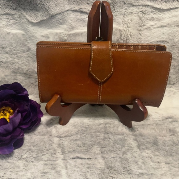 Kenneth Cole New York Bi-fold Brown Leather Wallet Checkbook Organizer - Picture 8 of 11